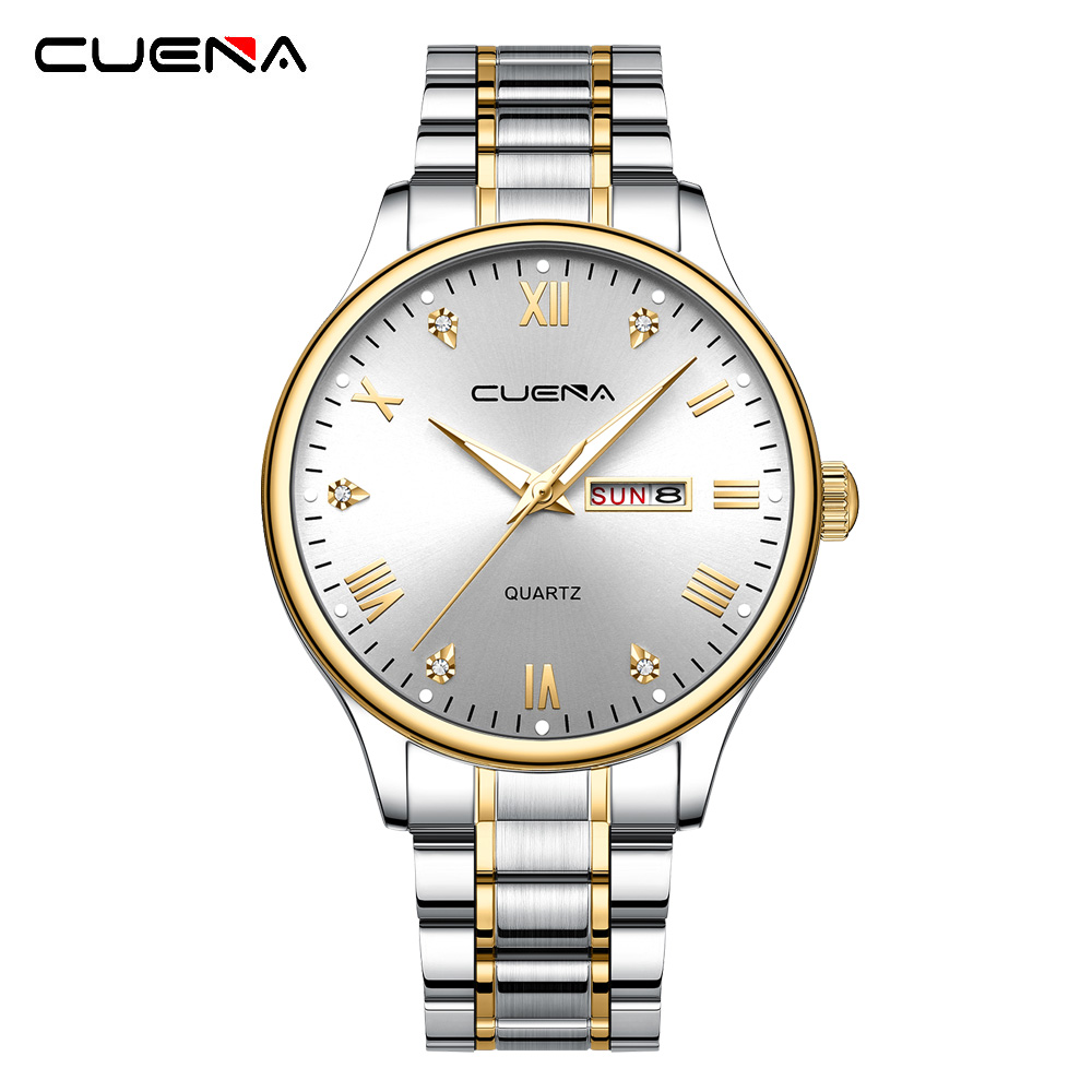 Mô tả Cuena Đồng Hồ quartz Chống Thấm Nước 43mm Bằng Thép Không Gỉ 6122 m - 4