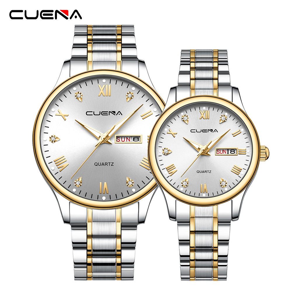 Mô tả Cuena Đồng Hồ quartz Chống Thấm Nước 43mm Bằng Thép Không Gỉ 6122 m - 9