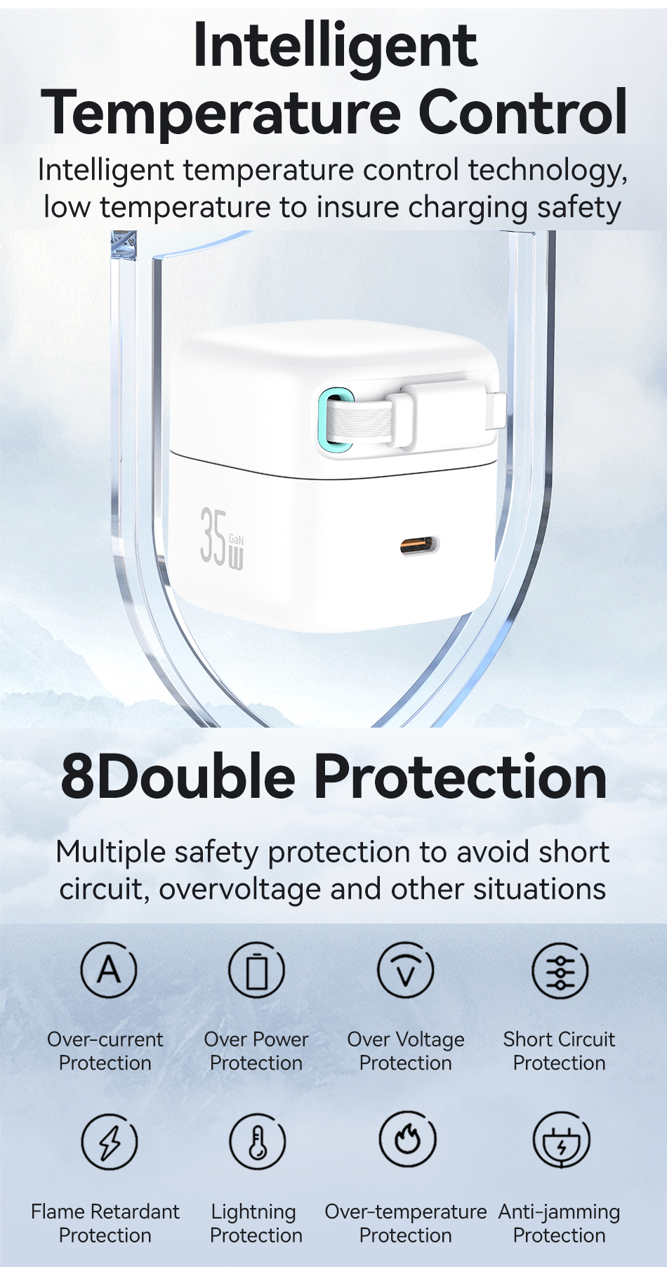 Usams Bộ Sạc Nhanh + Magsafe Dây Cáp Sạc Nhanh đầu Ra Kép GaN EU US UK ...