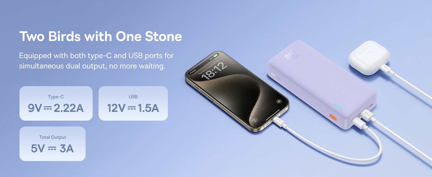 Mô tả Sạc dự phòng BASEUS có sạc nhanh 20W 20000mah thích hợp cho phone 15 / 14 / 13 / 12 xiaomi - 3