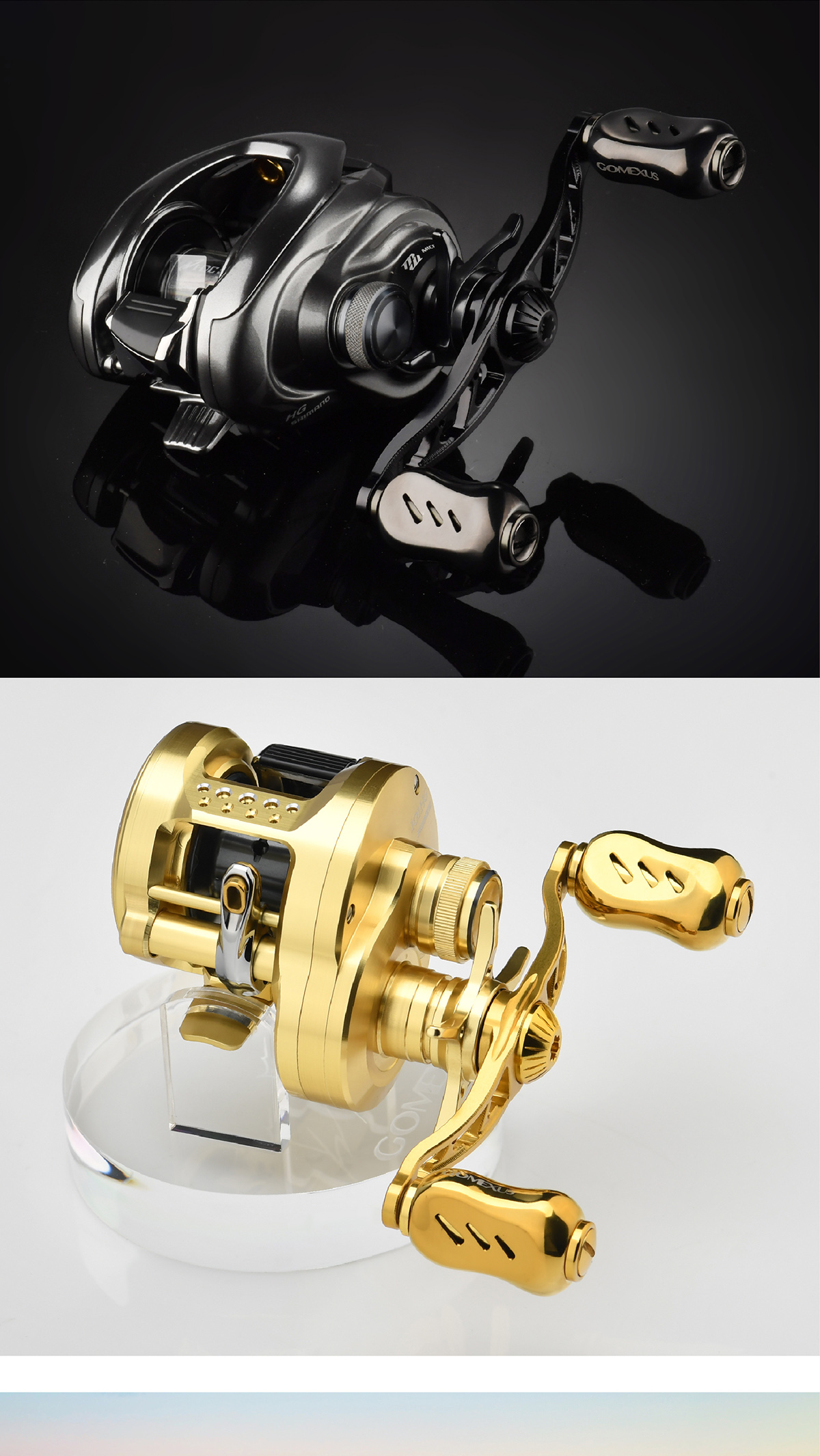 Mô tả GOMEXUS núm máy câu 22mm được thiết kế tinh tế cho Shimano Daiwa Ryobi Titanium  núm tay quay máy câu Núm tay quay T22 - 6