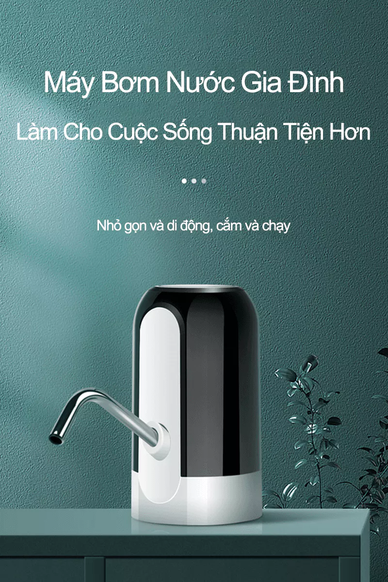 Thiết kế nhỏ gọn máy bơm nước bình