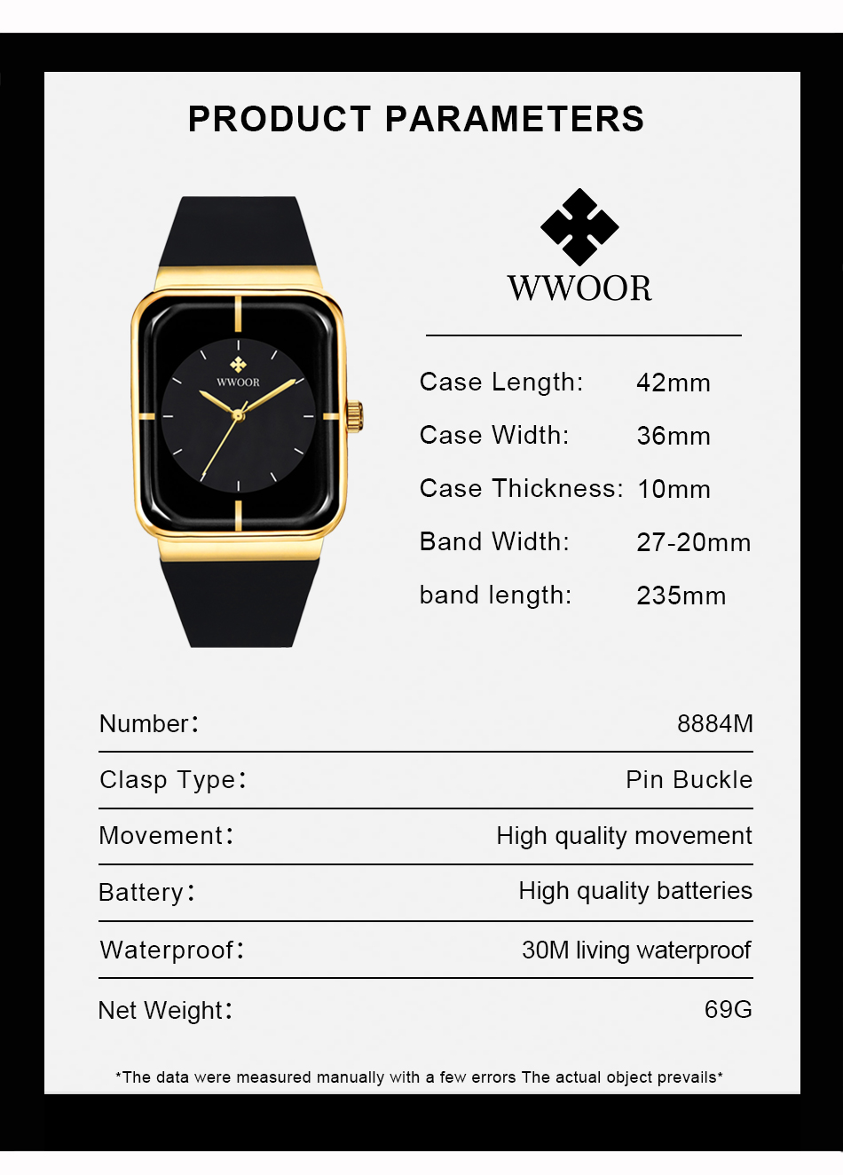 Đồng hồ Wwoor 8884 trên tay