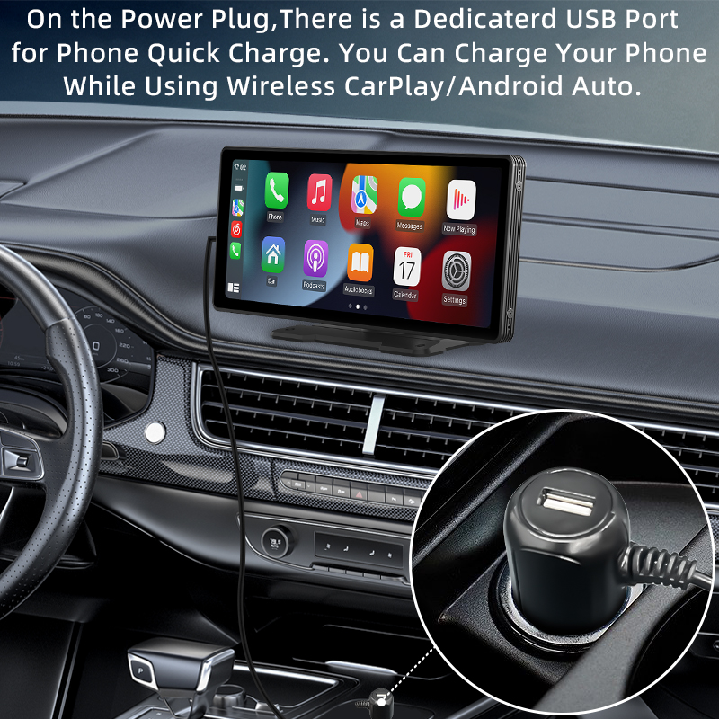 Hippcron CarPlay Android Auto Car Radio Máy nghe nhạc Video đa phương ...
