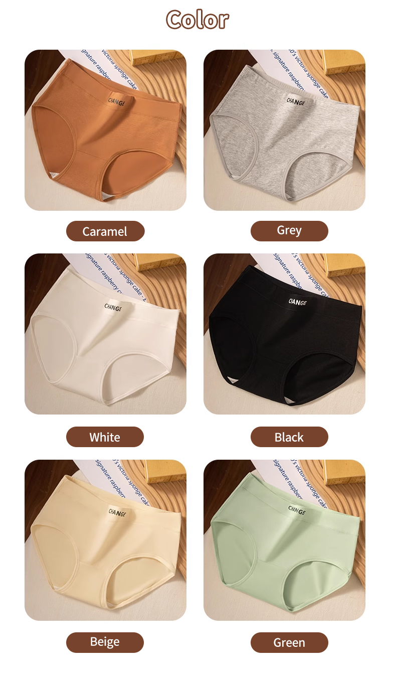 Mô tả FallSweet 40-75KG Quần Lót cotton Lưng Vừa Mềm Mại Thoáng Khí Cỡ Lớn l-2xl Thời Trang Cho Nữ - 7