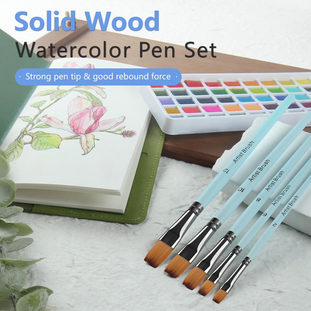 Mô tả Bộ 5/12 cọ vẽ tranh sơn dầu SEAMIART acrylic nhiều màu sắc khác nhau - 2