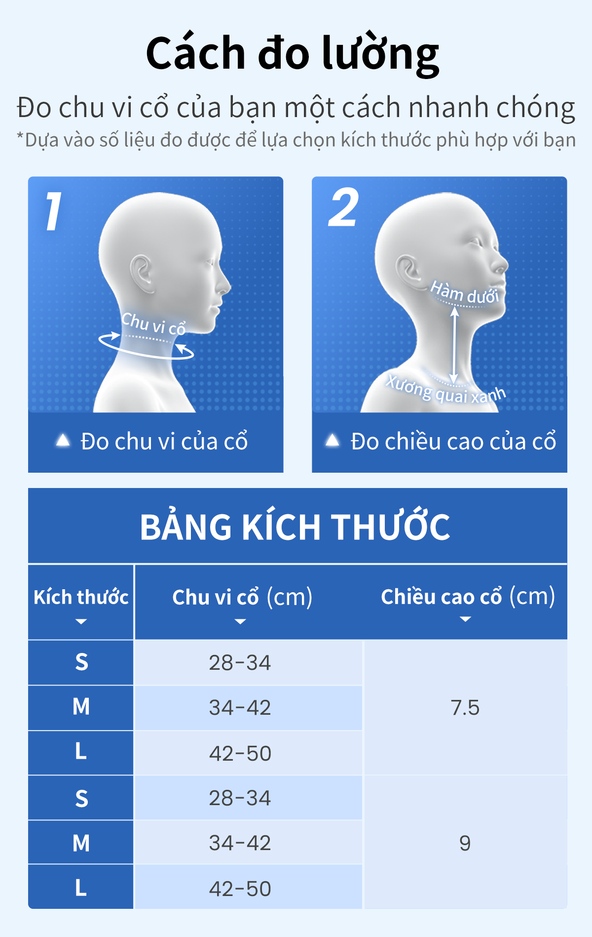 Mô tả Nẹp cổ VELPEAU mềm mại hỗ trợ giảm đau và giảm áp lực cột sống cho nam và nữ - 6