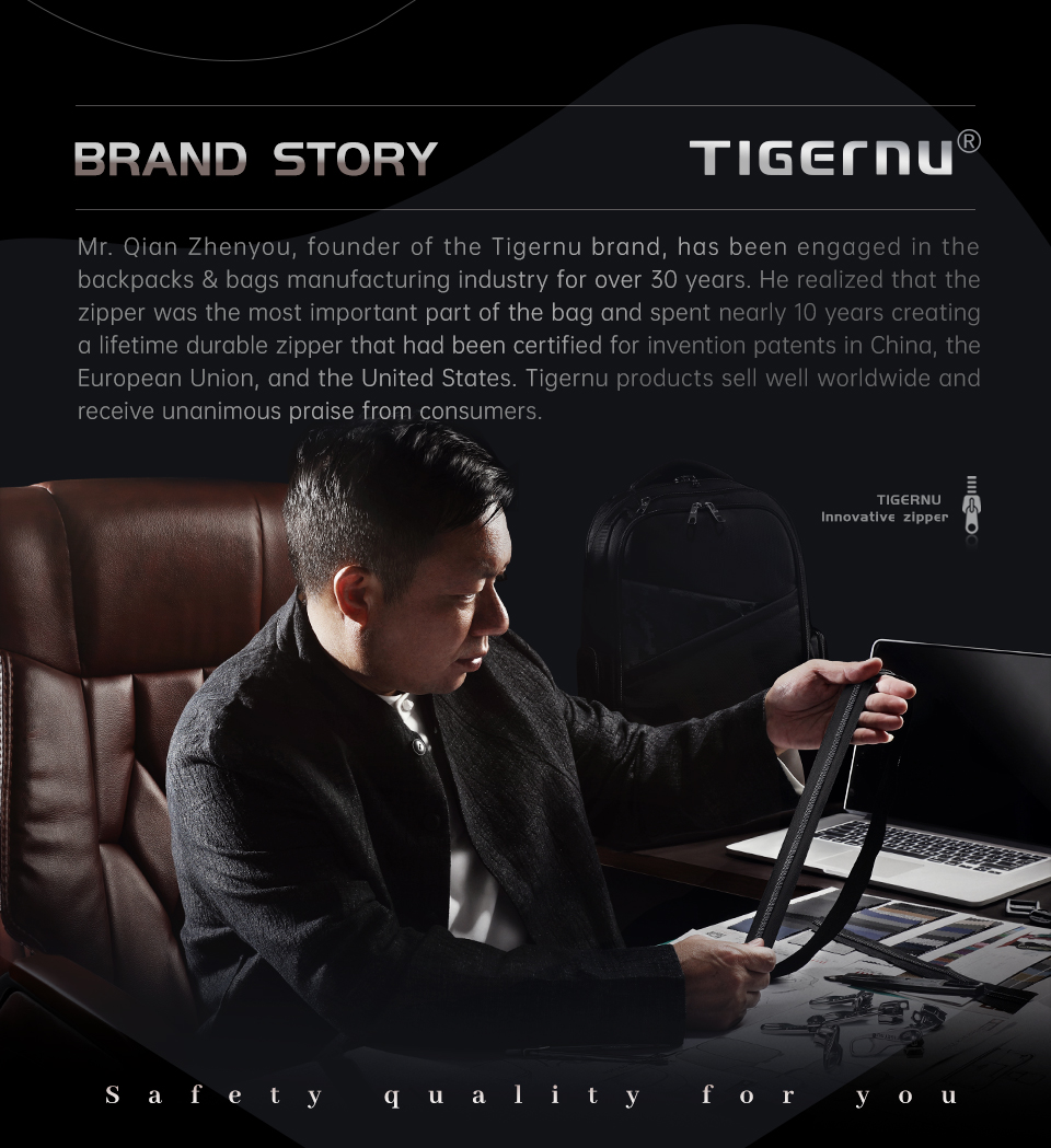 Mô tả 【Local Delivery】Ba lô TIGERNU 9121 đựng máy tính xách tay 15.6‘’ 17‘’ siêu nhẹ mở rộng được tiện lợi - 1