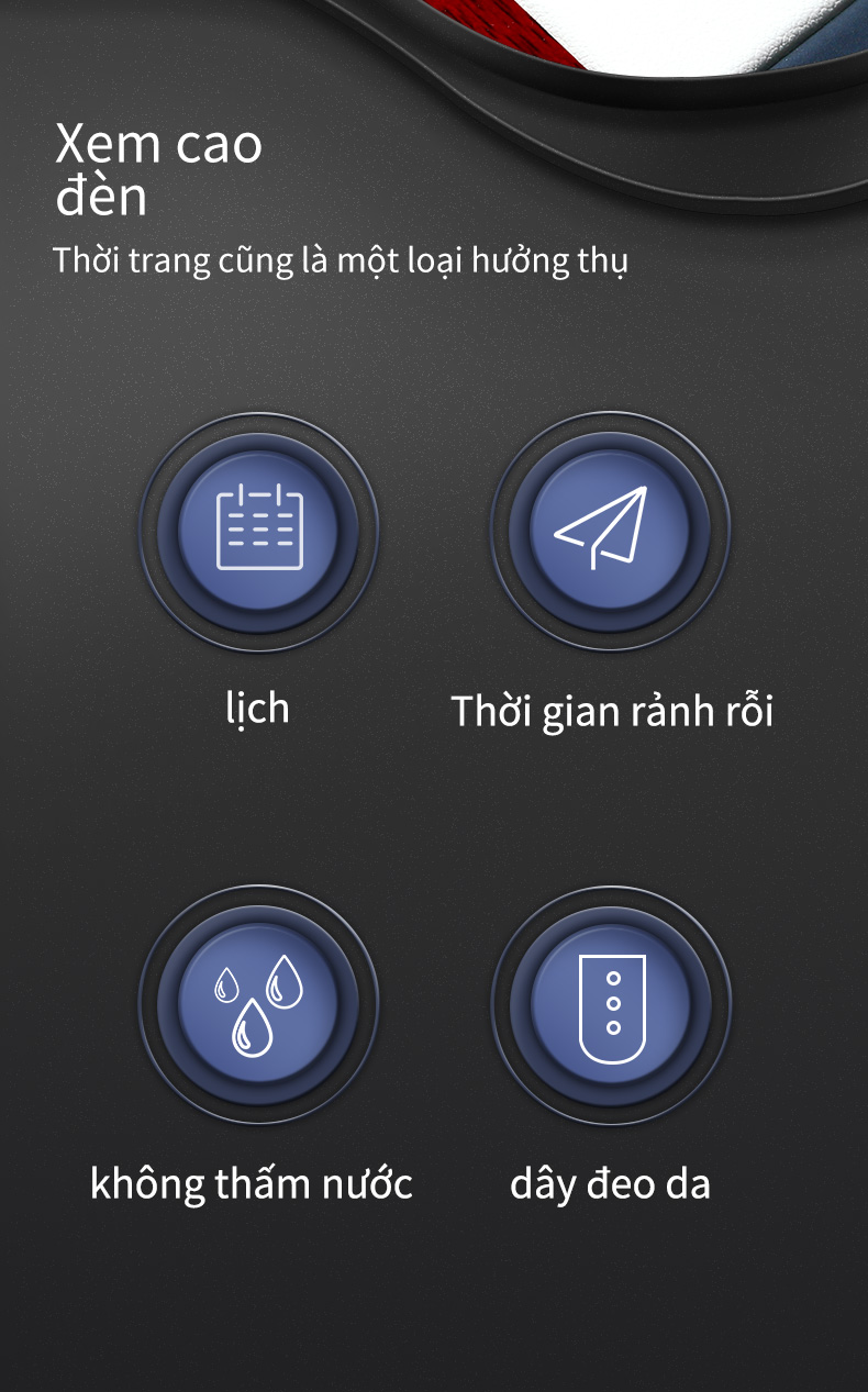 Mô tả Đồng hồ nam OLEVS TY716 chính hãng có lịch chuyển động thạch anh mặt số chống thấm nước - 2