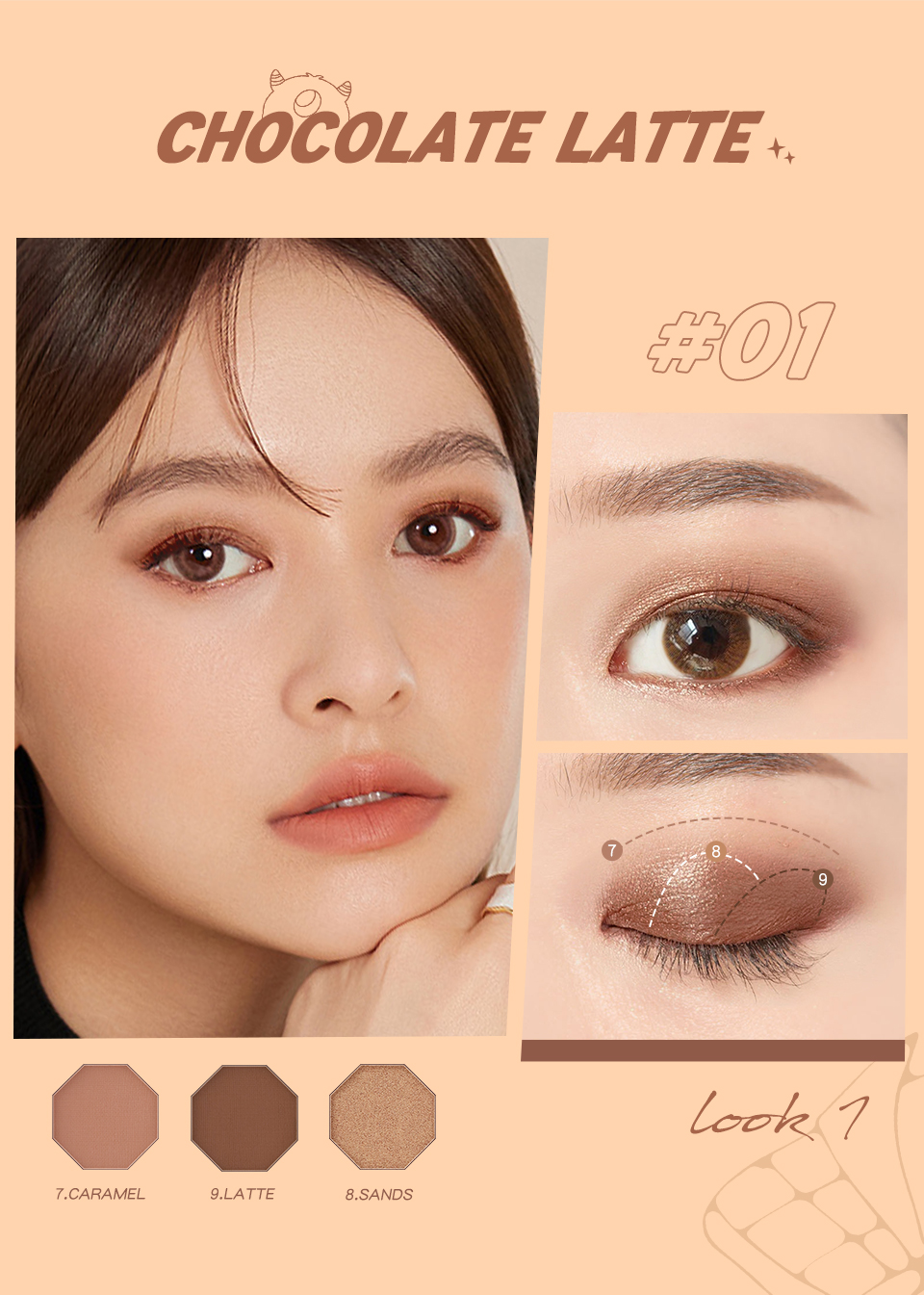 Mô tả Bảng Phấn Mắt BANXEER 9 Màu Lì Và Ánh Ngọc Trai Kết Hợp Mịn Màng Sành Điệu 74g - 8