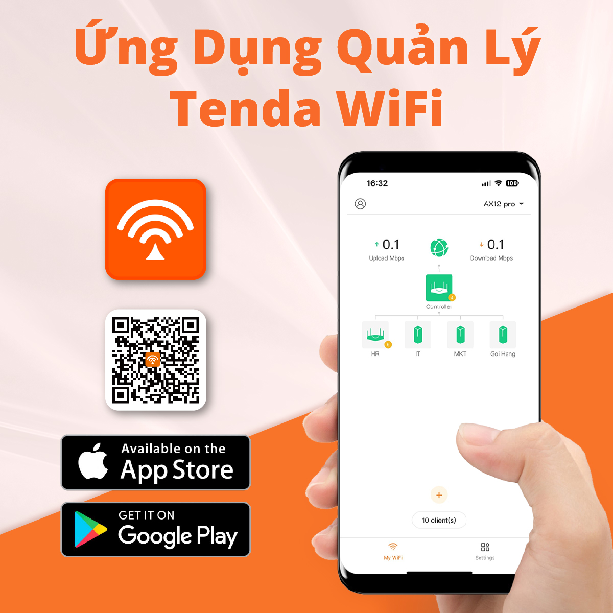Bộ Phát Wifi Tenda AC10 Giao Diện