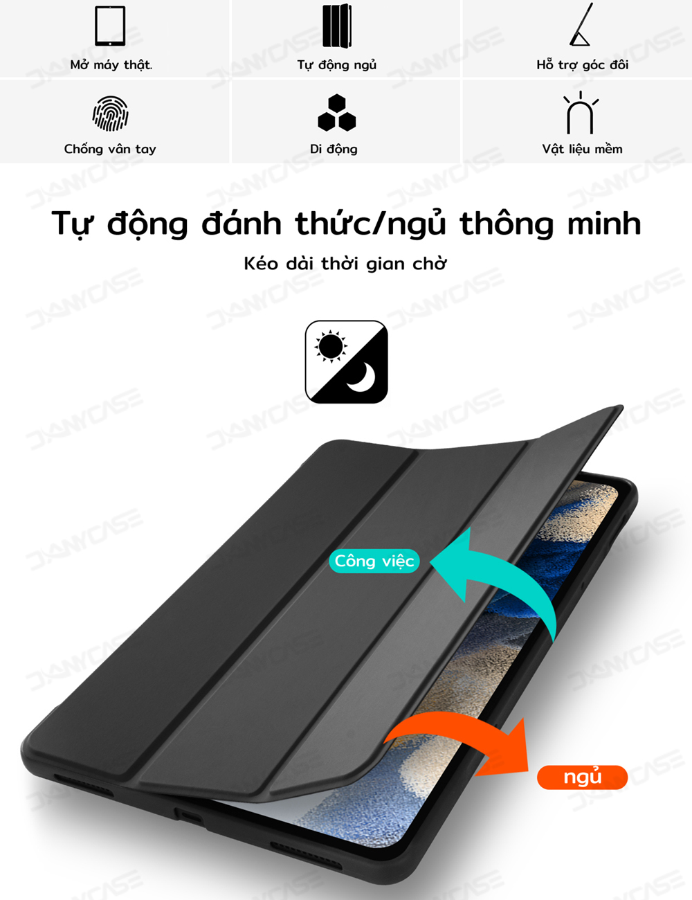 Ốp Lật Cho Samsung Galaxy Tab S11 A9 8.7 S10 FE 10.9 S10 Lite 10.9 A11 Plus S6 Lite 10.4 Inch A9 Plus S9 FE S8 S7 11 Inch A8 A7 Lite Vỏ Máy Tính Bảng – ảnh mô tả chi tiết 3