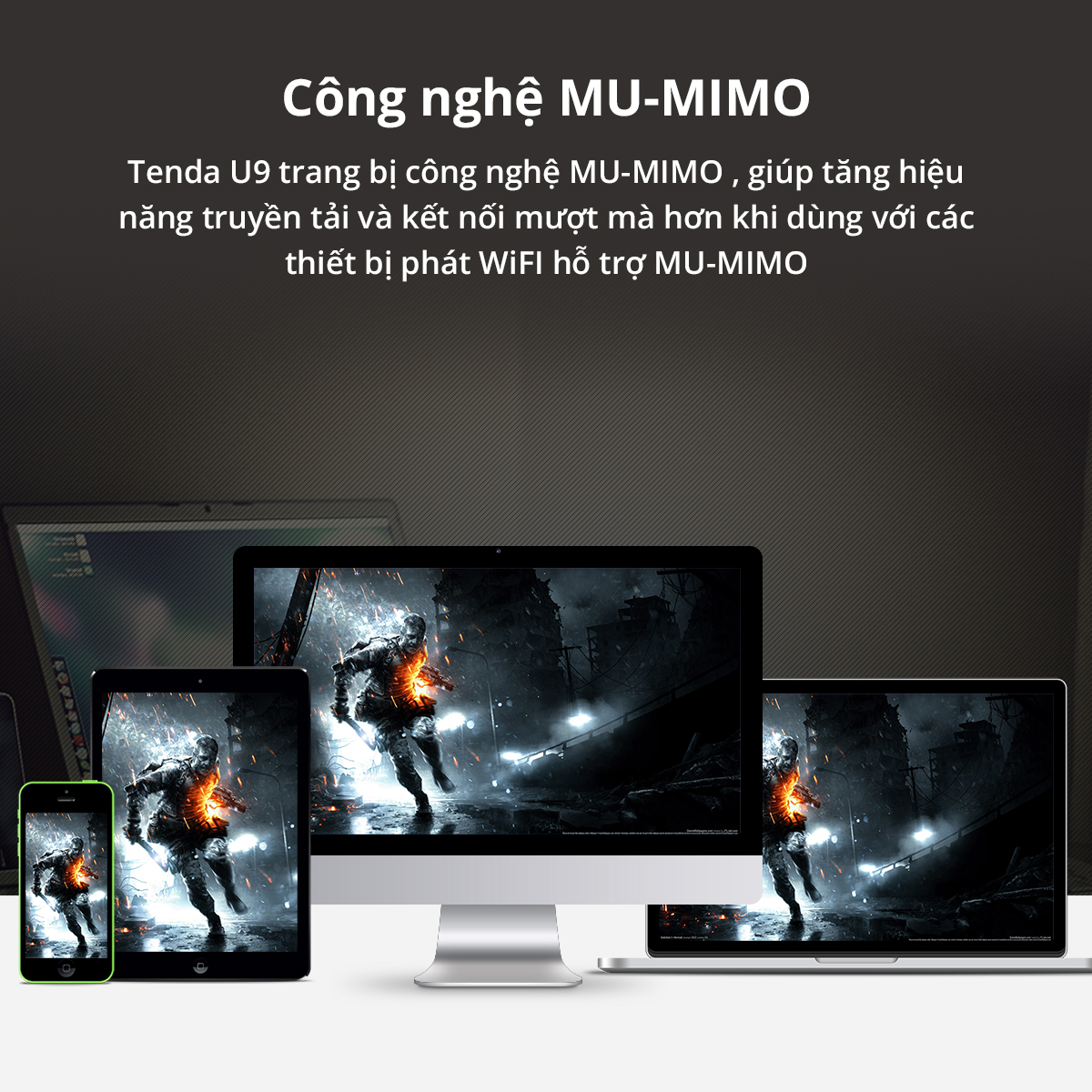Mô tả Bộ Chuyển Đổi USB WiFi Tenda U9 Chuẩn AC Tốc Độ 650Mbps - Hàng Chính Hãng - 5
