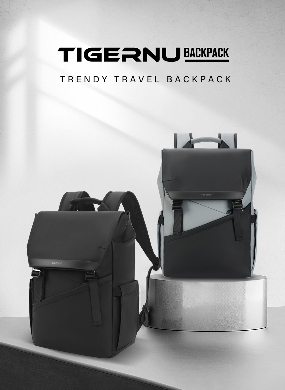 Mô tả Tigernu 9592 Ba Lô Du Lịch Sức Chứa Lớn 15.6 " Với Thiết Kế Màu Sắc Phù Hợp Xu Hướng - 2