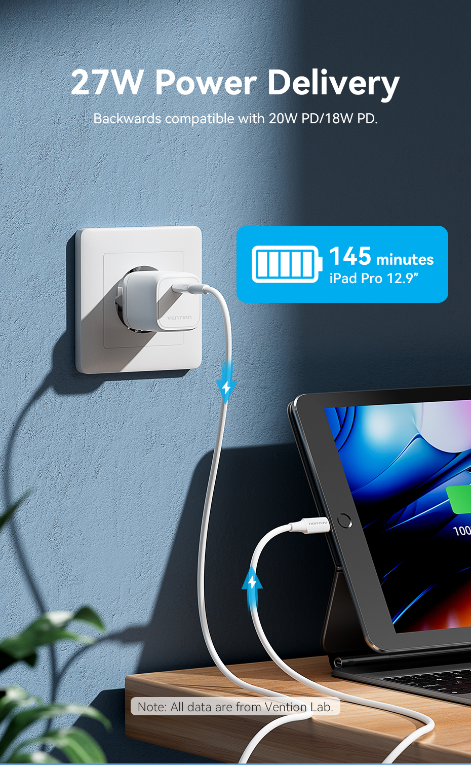 Mô tả Cáp Lightning Vention PD 27W Type-C sang Lightning USB C đồng bộ dữ liệu thích hợp cho Iphone14/xe hơi - 5