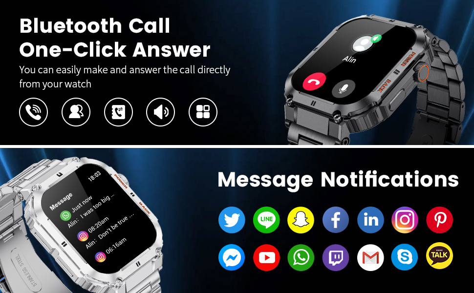 Mô tả Đồng hồ thông minh LIGE đa chức năng theo dõi sức khoẻ kết nối bluetooth thích hợp cho điện thoại iOS Android - 2