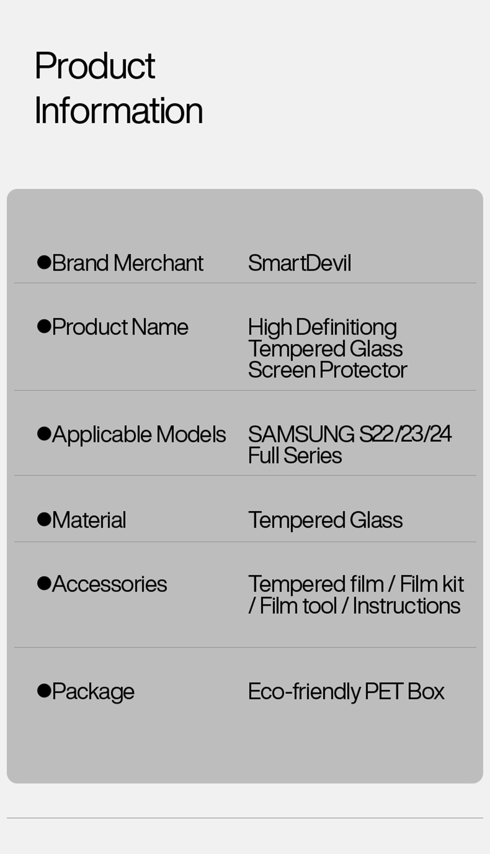 Kính Cường Lực SmartDevil Cho Samsung S26Ultra / S26 + / S26 / S25Ultra / S25 / S24ultra / S23 + / S22 Phim Chống Trộm Full Màn Hình Siêu Trong Suốt Chống Cháy Nổ – ảnh mô tả chi tiết 5