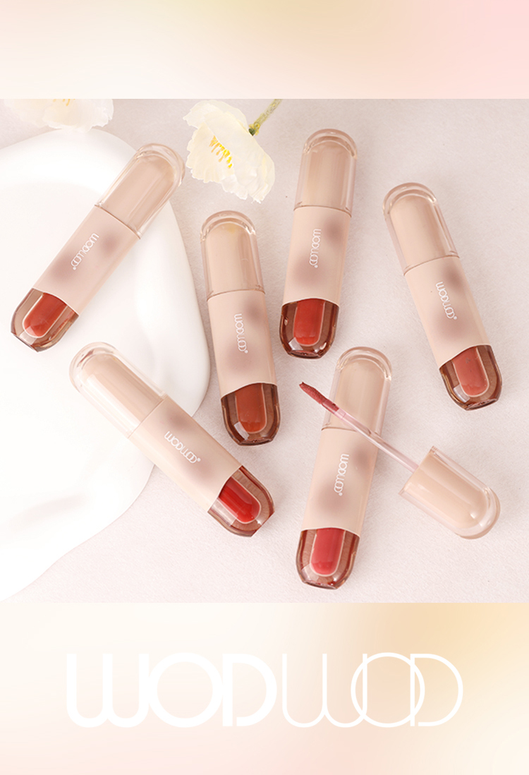 Wodwod Sợi nhẹ kết cấu sương mù son môi mờ mịn nhung son môi chống thấm  nước lâu trôi không dính cốc mơ tông màu môi bùn mỹ phẩm KHÔNG. W1036 |