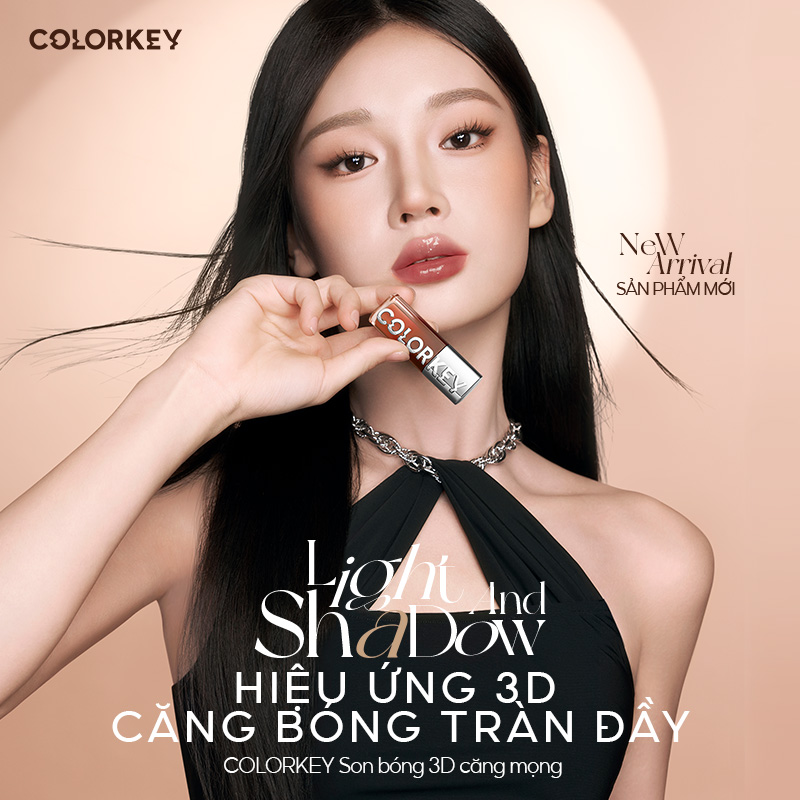 Mô tả Son bóng nước COLORKEY 3D ánh gương đầy đặn 3ml - 1