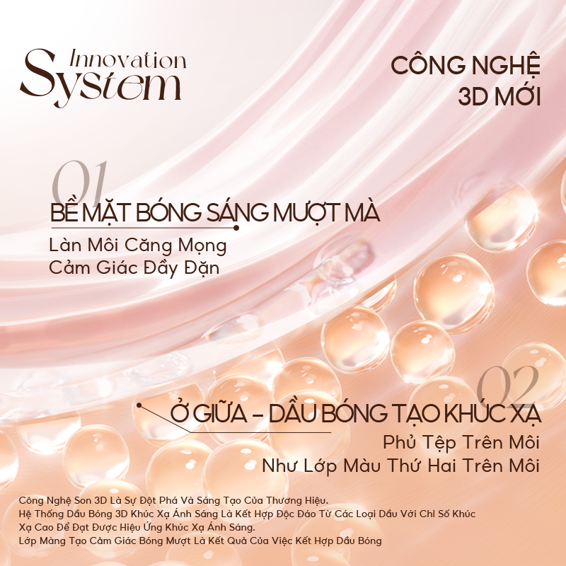 Mô tả Son bóng nước COLORKEY 3D ánh gương đầy đặn 3ml - 3