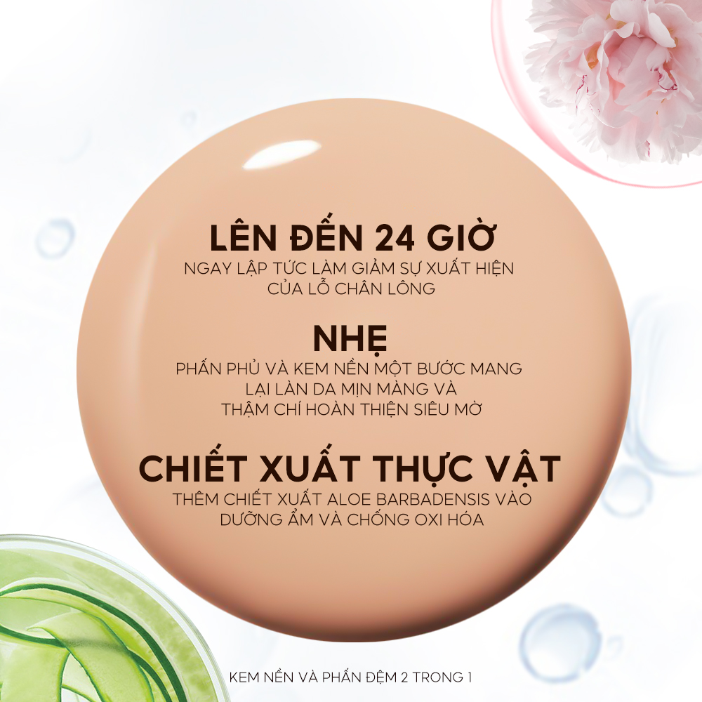 O.two.o 2in1 Kem Phấn - Khả năng chống nước