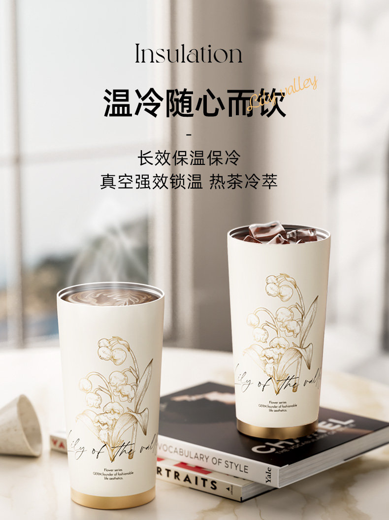 Mô tả Insulated cup Germ capacity 500ml 316 grade stainless steel material  Coffee Cup gift set - 9