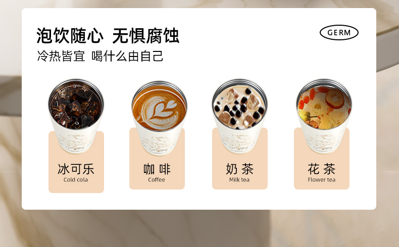 Mô tả Insulated cup Germ capacity 500ml 316 grade stainless steel material  Coffee Cup gift set - 10