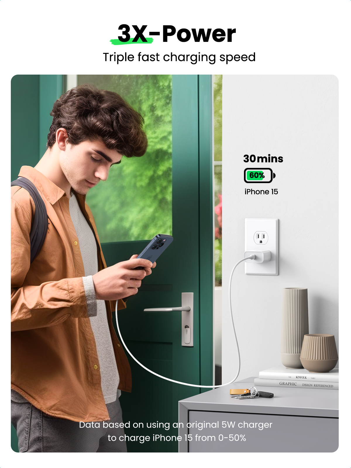 Ugreen 20W PD cho iPhone Sạc Type C cho iPhone 15 16 Pro max XR 11 12 14 13 Pro max Bộ sạc nhanh chính hãng Bộ sạc điện thoại di động cho Samsung S23 S22 – ảnh mô tả chi tiết 9