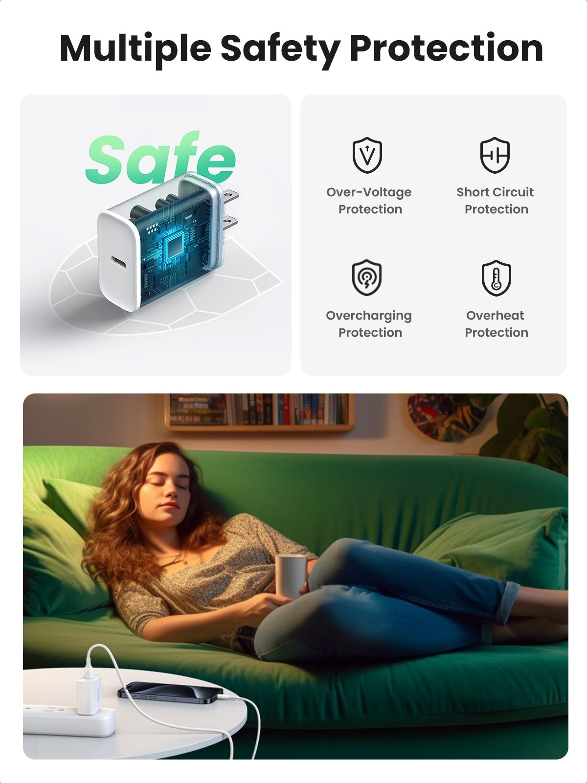 Ugreen 20W PD cho iPhone Sạc Type C cho iPhone 15 16 Pro max XR 11 12 14 13 Pro max Bộ sạc nhanh chính hãng Bộ sạc điện thoại di động cho Samsung S23 S22 – ảnh mô tả chi tiết 10