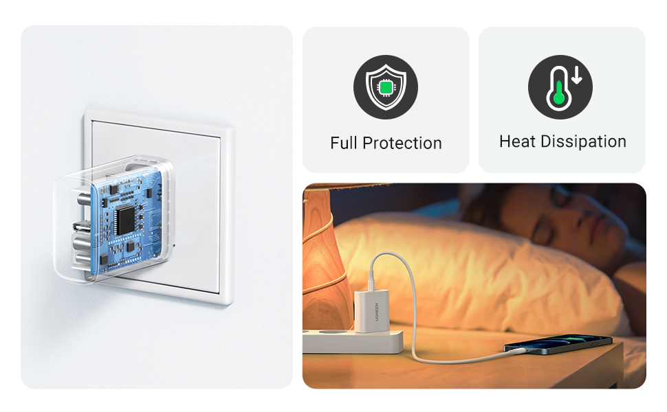 Ugreen 20W PD cho iPhone Sạc Type C cho iPhone 15 16 Pro max XR 11 12 14 13 Pro max Bộ sạc nhanh chính hãng Bộ sạc điện thoại di động cho Samsung S23 S22 – ảnh mô tả chi tiết 2
