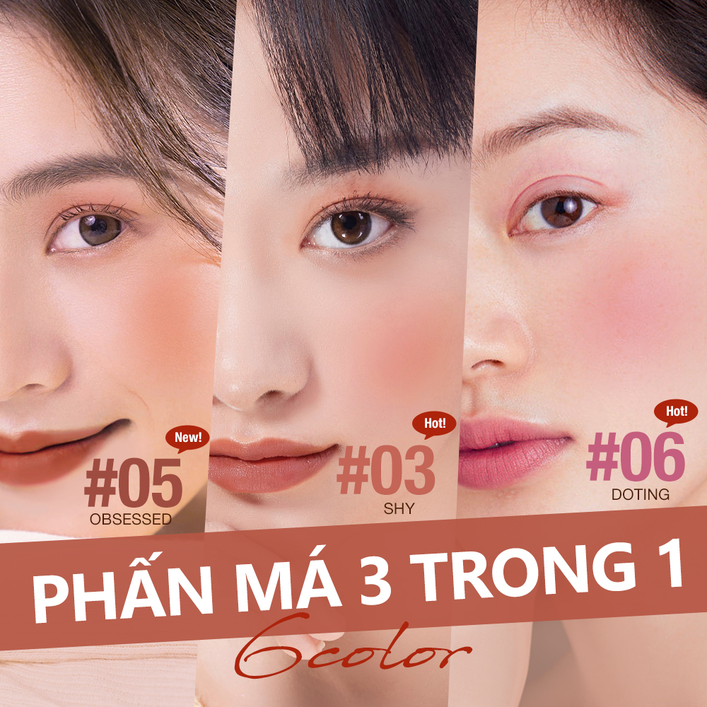 Swatch phấn má hồng O.TWO.O