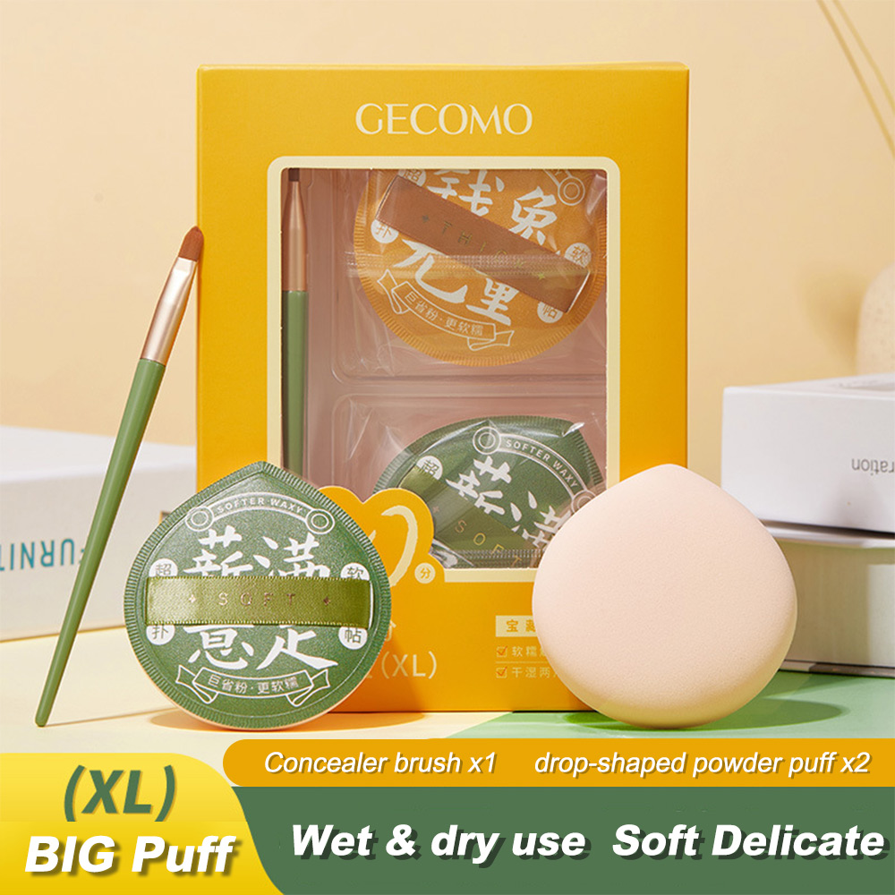 Mô tả Gecomo XL Marshmallow Trang Điểm Puff, Hình Giọt Mềm Bền Bột Puff, Không Thấm Hút Kem Nền Bọt Biển - 1