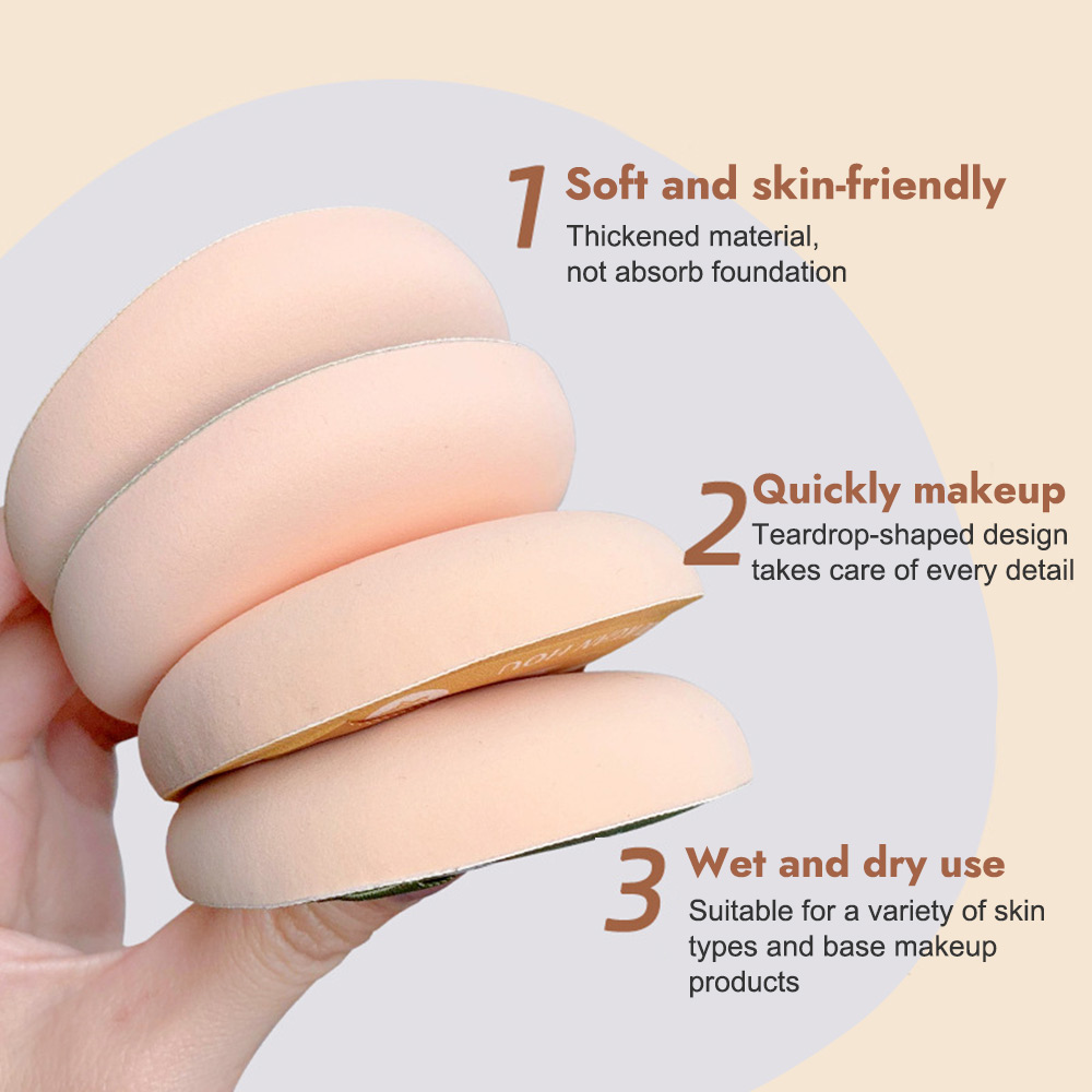 Mô tả Gecomo XL Marshmallow Trang Điểm Puff, Hình Giọt Mềm Bền Bột Puff, Không Thấm Hút Kem Nền Bọt Biển - 2