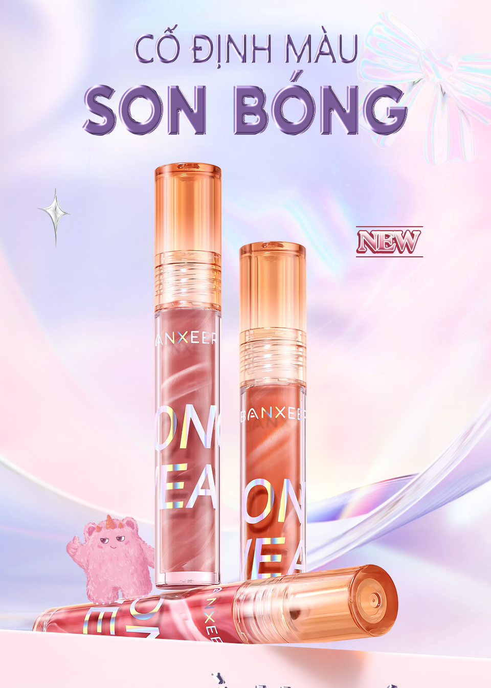 Mô tả BANXEER Son Môi 6 Màu Tùy Chọn Chất Lì Chống Thấm Nước Chất Lượng Cao - 1