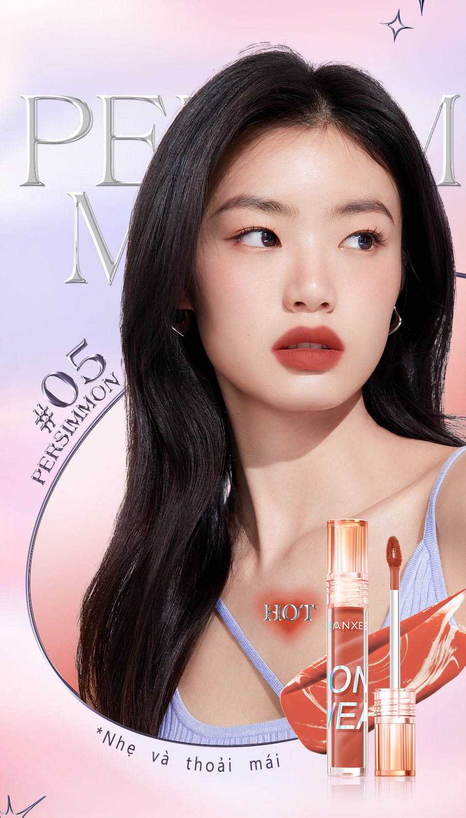 Mô tả BANXEER Son Môi 6 Màu Tùy Chọn Chất Lì Chống Thấm Nước Chất Lượng Cao - 5