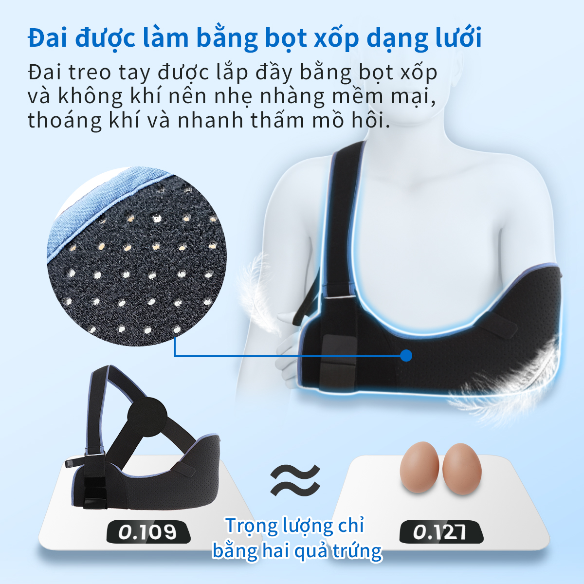Mô tả Túi treo tay VELPEAU Cố định vai hỗ trợ chóp xoay Đai y tế phiên bản thoải mái cho chấn thương vai Chuyên dùng cho gãy xương trật khớp chấn thương tay trái/tay phải ở nam và nữ - 10