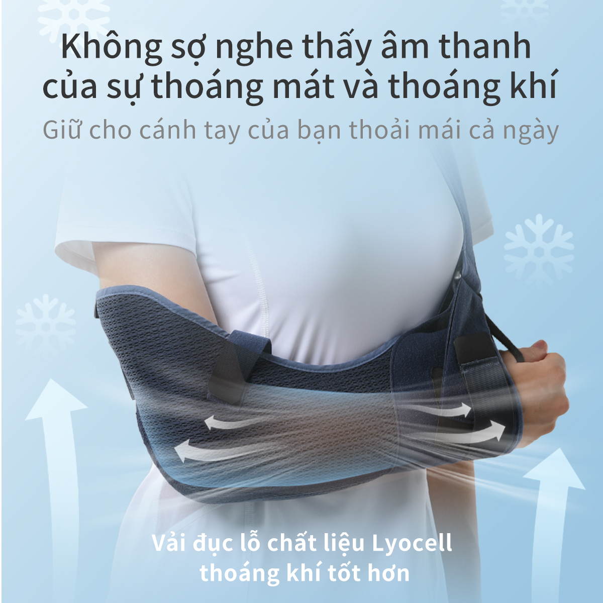 Mô tả Đai đeo tay VELPEAU thoáng khí và thân thiện với làn da chuyên dùng cho gãy xương tay hoặc trật khớp vai - 5