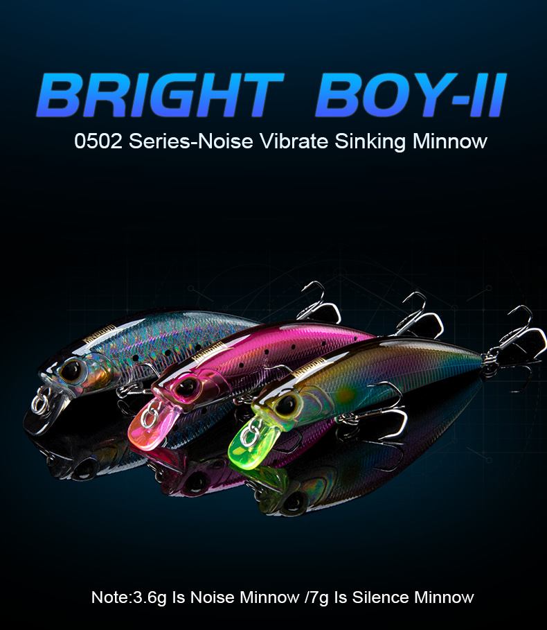 Mô tả Kingdom Mồi Câu Cá 45 / 60mm 3.6 / 7g Chìm Minnow Wobblers Đúc Xa Mồi Câu Cá Cho Pike / Cá Hồi / Bass Crankbaits Cơ Thể Mỏng Chất Liệu Cứng - 1