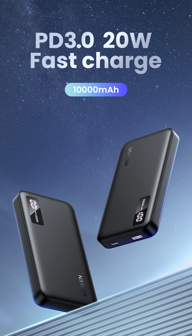 UGREEN Pin Sạc Dự Phòng 2 Chiều 10000mah 20000mah pd3.0 20w qc 3.0 18w Sạc nhanh 2 chiều | Sạc nhanh thông minh Power X Powerbank – ảnh mô tả chi tiết 10
