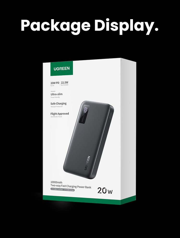 UGREEN Pin Sạc Dự Phòng 2 Chiều 10000mah 20000mah pd3.0 20w qc 3.0 18w Sạc nhanh 2 chiều | Sạc nhanh thông minh Power X Powerbank – ảnh mô tả chi tiết 27