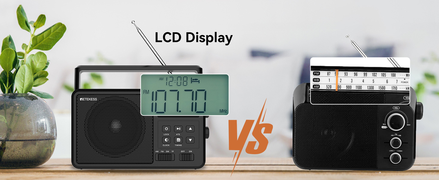 Mô tả Radio bluetooth retekess tr638 Có Màn Hình lcd Cho Người Lớn Tuổi - 2