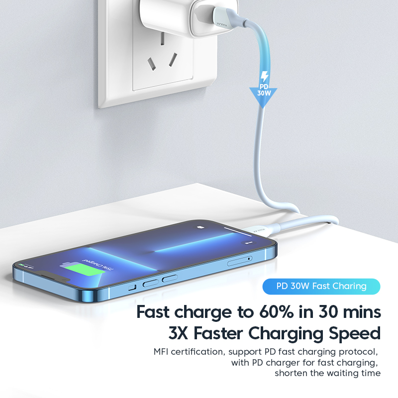 Mô tả Cáp sạc nhanh/truyền dữ liệu C-L KUULAA 30W 20W 18W thích hợp cho iPhone - 2
