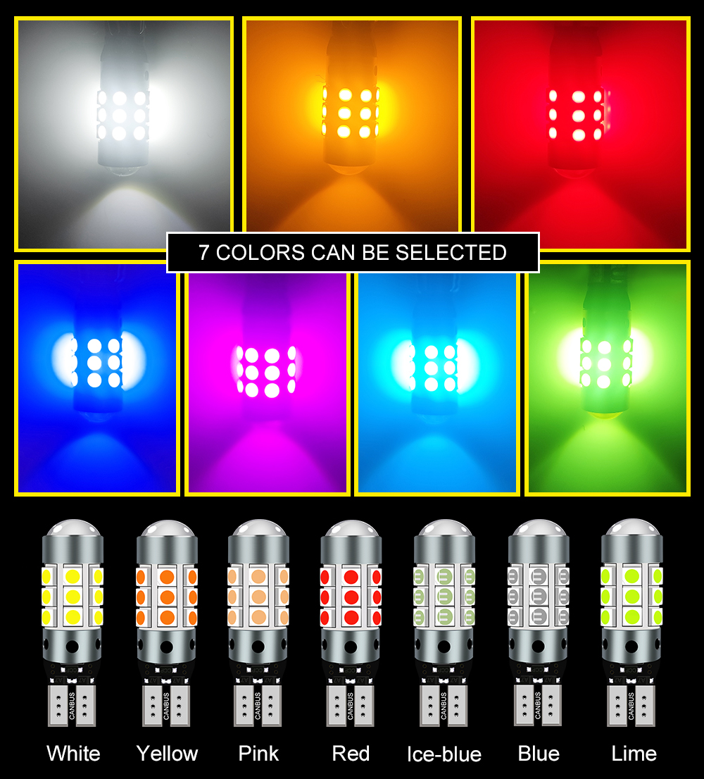 1 Cái 27 Đèn LED W5W T10 194 168 Bóng Đèn LED Biển Số Đèn Ngược Đèn ...