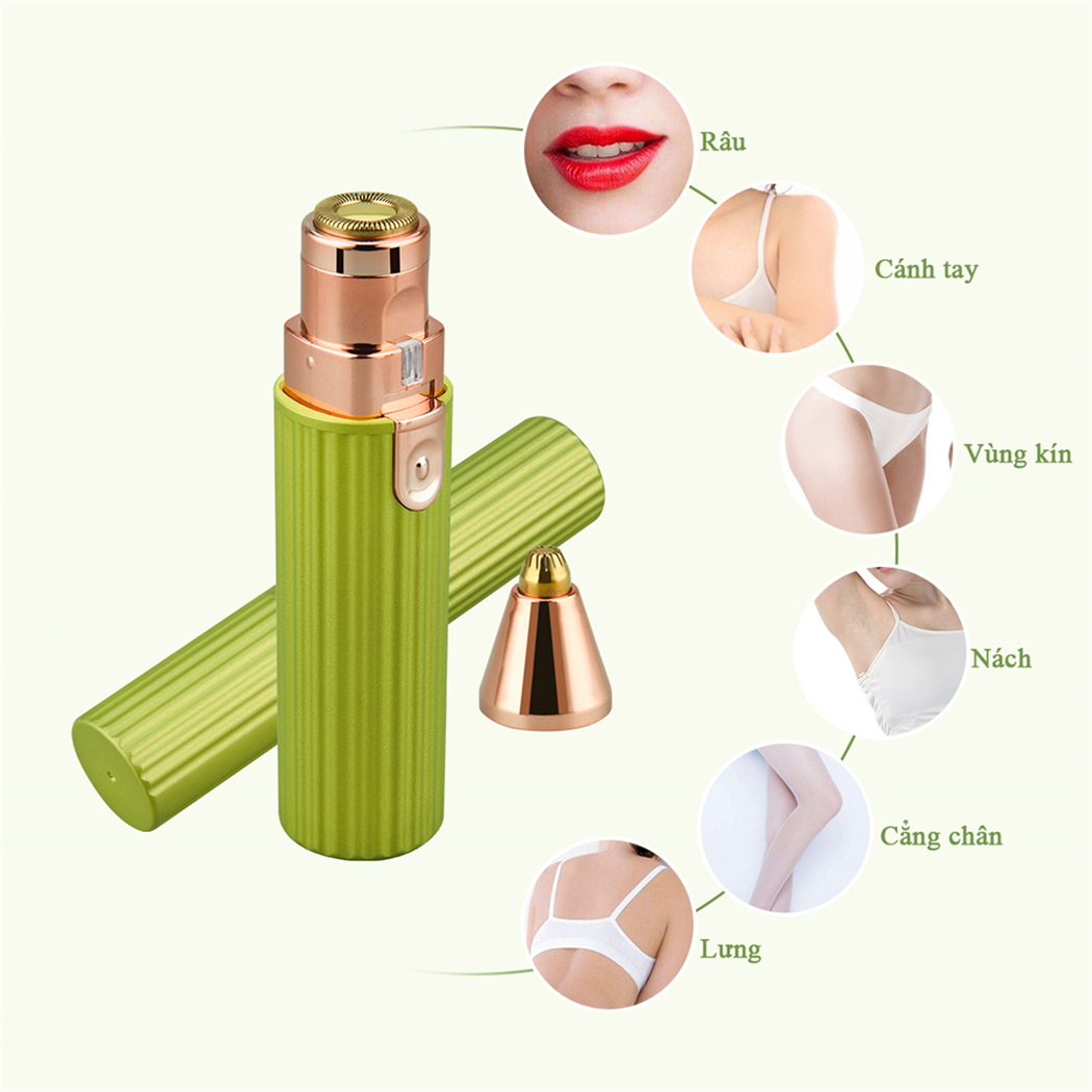 Mô tả Ckeyin Máy Tẩy LôngTriệt Lông Mày 2 Trong 1 Mini Sạc Pin Có Tích Hợp Đèn máy cạo lông mini máy cạo lông vùng kín MT114 - 1