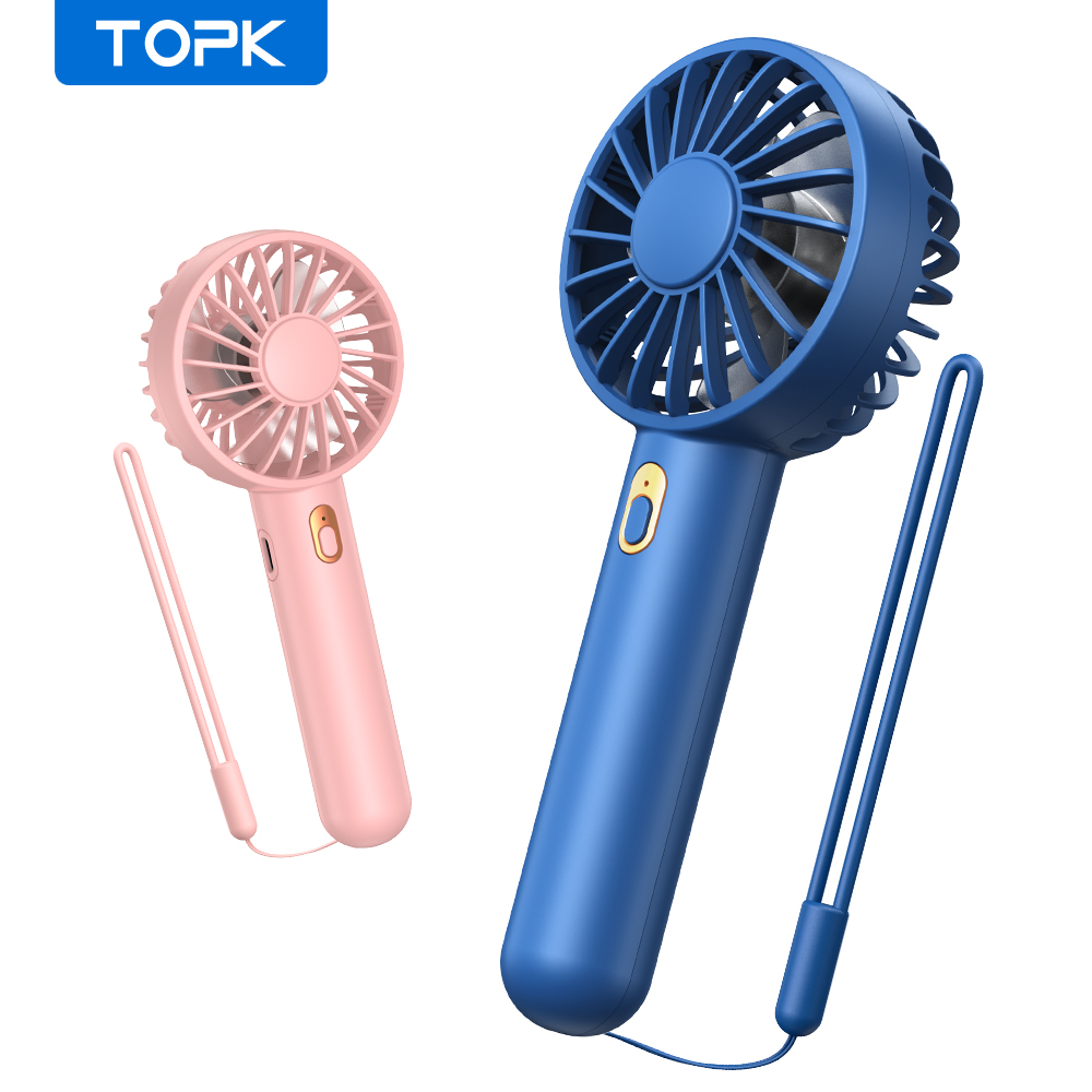 Mô tả Quạt mini cầm tay TOPK 1800mAh đa chức năng gió yên tĩnh phù hợp với nhân viên văn phòng sinh viên - 1
