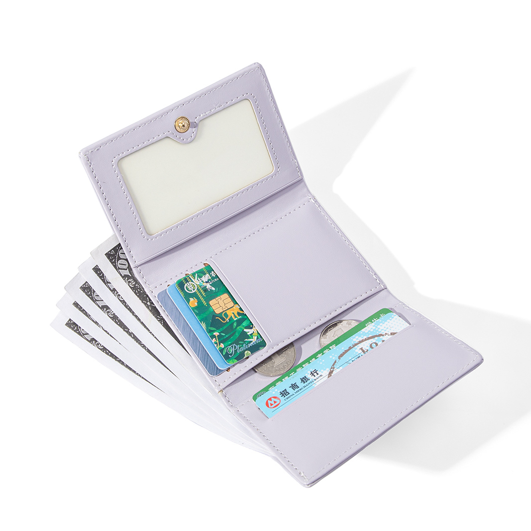 Mô tả Seagloca Mới Nơ Thời Trang Tinh Tế Soild Ví Ngắn Gấp Ba Lần Cho Nữ - 5