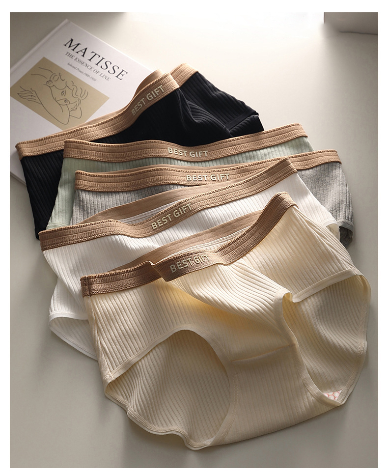 Mô tả Fallsweet Quần Lót Cotton Thời Trang Cho Nữ Giữa Eo Thoáng Khí Ren Quần Lót Plus Kích Thước Thoải Mái Đồ Lót Mông Nâng - 1