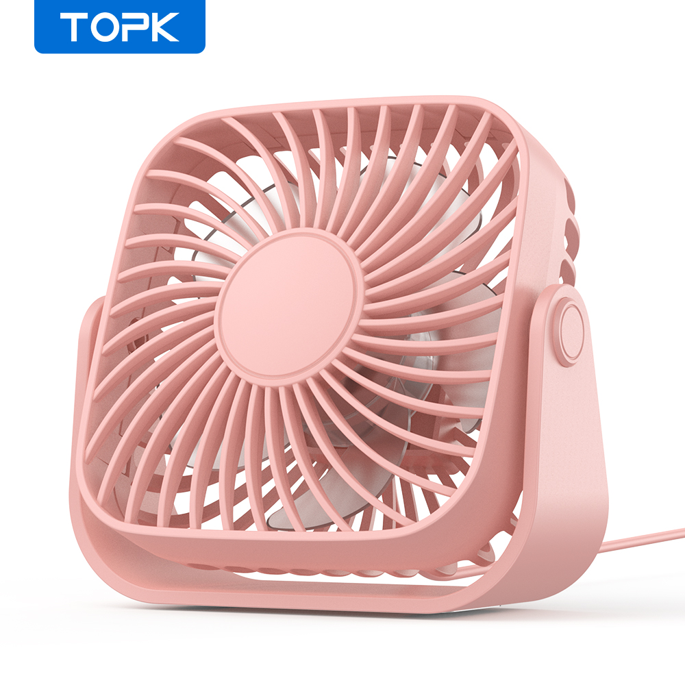 Mô tả Quạt để bàn di động TOPK Quạt bàn điện Mini nhỏ có thể sạc lại USB Thích hợp để sử dụng tại nhà, ô tô, văn phòng, máy tính để bàn, cắm trại hoặc du lịch - 1