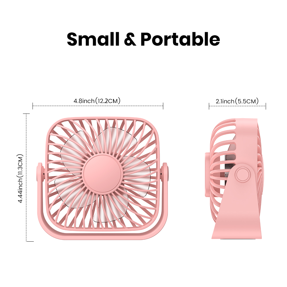 Mô tả Quạt để bàn di động TOPK Quạt bàn điện Mini nhỏ có thể sạc lại USB Thích hợp để sử dụng tại nhà, ô tô, văn phòng, máy tính để bàn, cắm trại hoặc du lịch - 10