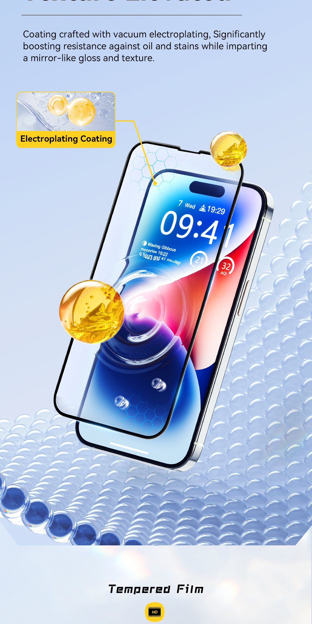 Essager HD cho iphone 13 14 15 Phim cường lực toàn màn hình 2 CÁI